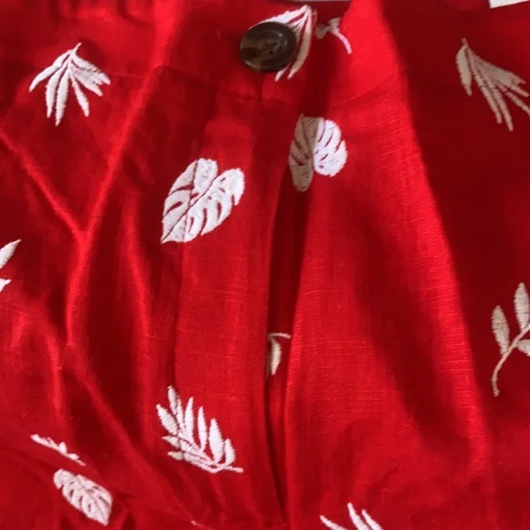 Ann Taylor The Embroidered Wide Leg Crop Pant size 8 - Picture 6 of 10